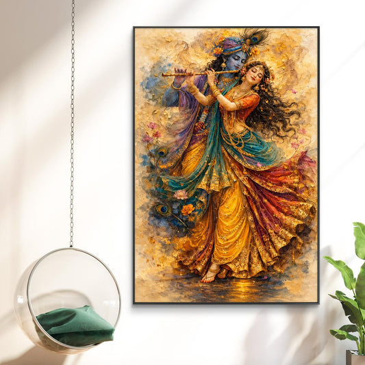 Radha Krishna Premium Canvas Painting - Canvas Wall Art | Decor By Neon