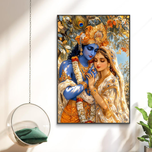 Radha Krishna Premium Canvas Painting - Canvas Wall Art | Decor By Neon