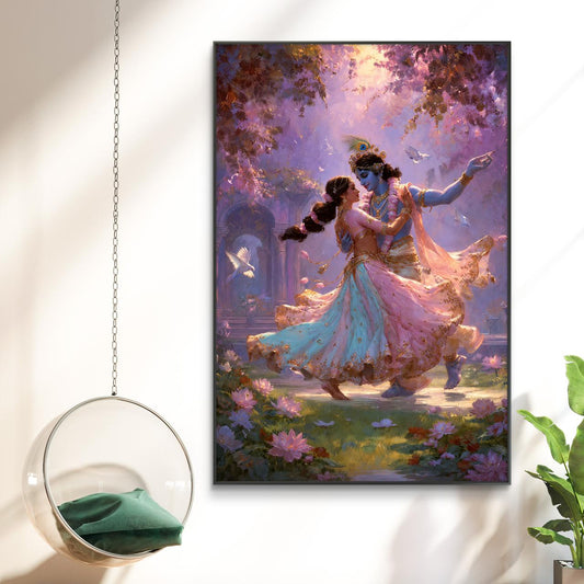 Radha Krishna Premium Canvas Painting - Canvas Wall Art | Decor By Neon