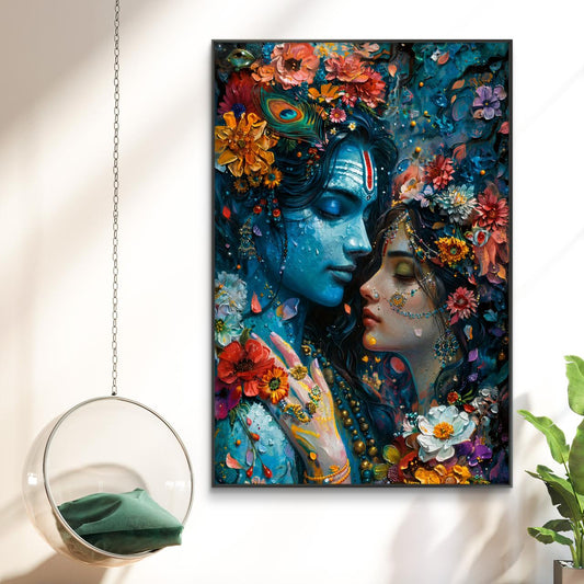 Radha Krishna Premium Canvas Painting - Canvas Wall Art | Decor By Neon