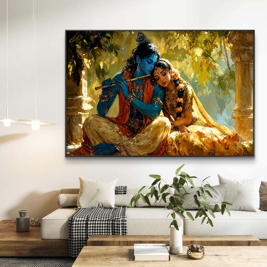 Radha Krishna Premium Canvas Painting - Canvas Wall Art | Decor By Neon