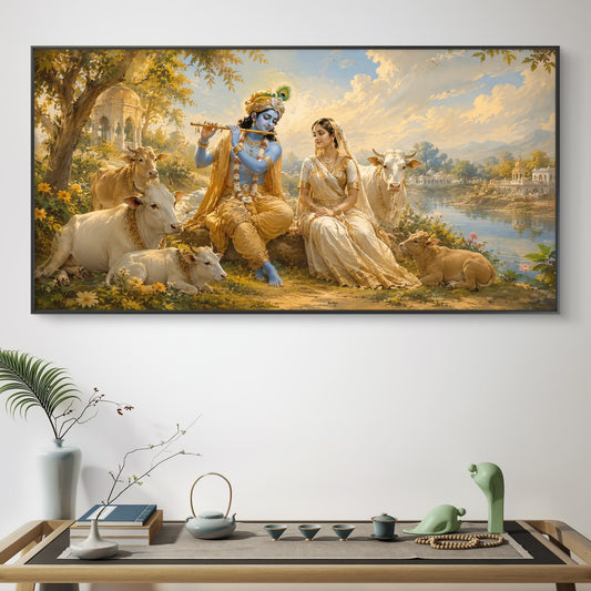 Radha Krishna Premium Canvas Painting - Canvas Wall Art | Decor By Neon