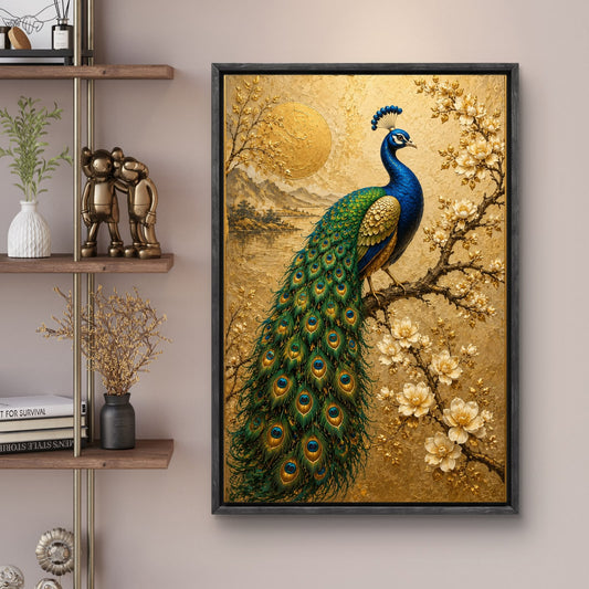 Peacock Premium Canvas Painting - Canvas Wall Art | Decor By Neon