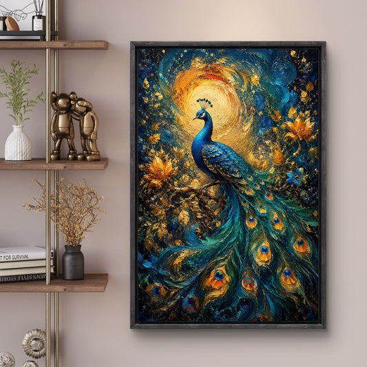 Peacock Premium Canvas Painting - Canvas Wall Art | Decor By Neon