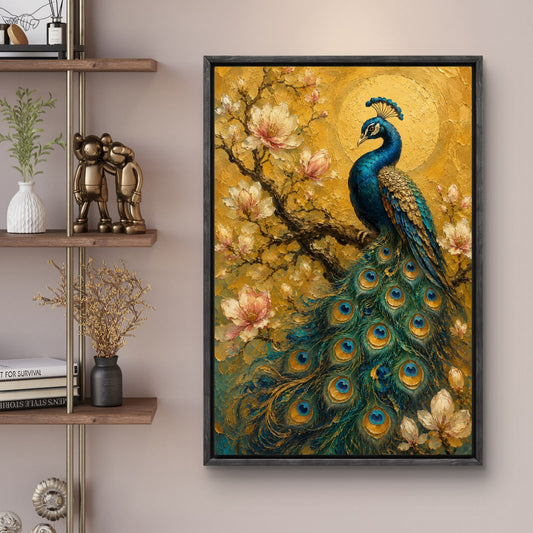 Peacock Premium Canvas Painting - Canvas Wall Art | Decor By Neon