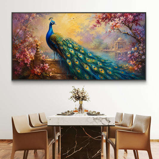 Peacock Premium Canvas Painting - Canvas Wall Art | Decor By Neon