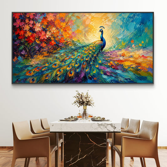 Peacock Premium Canvas Painting - Canvas Wall Art | Decor By Neon