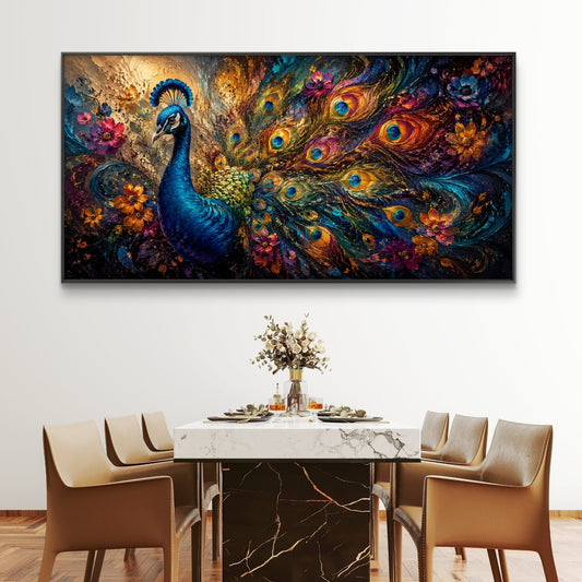 Peacock Premium Canvas Painting - Canvas Wall Art | Decor By Neon