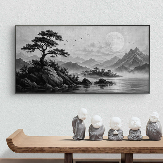 Minimalist Monochrome Premium Canvas Painting - Canvas Wall Art | Decor By Neon