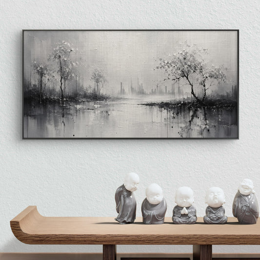 Minimalist Monochrome Premium Canvas Painting - Canvas Wall Art | Decor By Neon