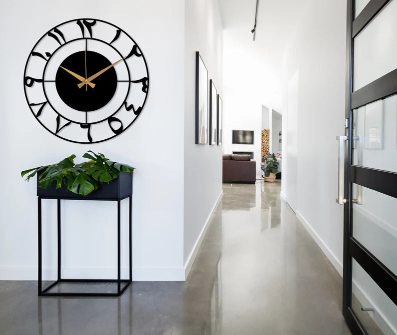 Metal Arabic Numbers Wall Clock, Arabic Numeral Wall Clock, Islamic Clock