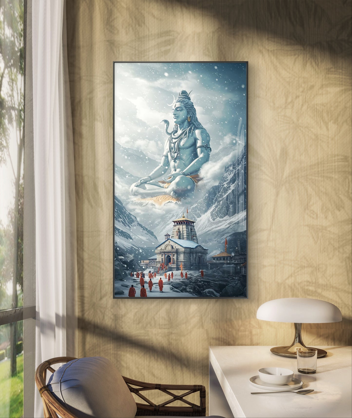 Shiv Kedarnath Premium Acrylic Wall Art for Home & Temple Decor