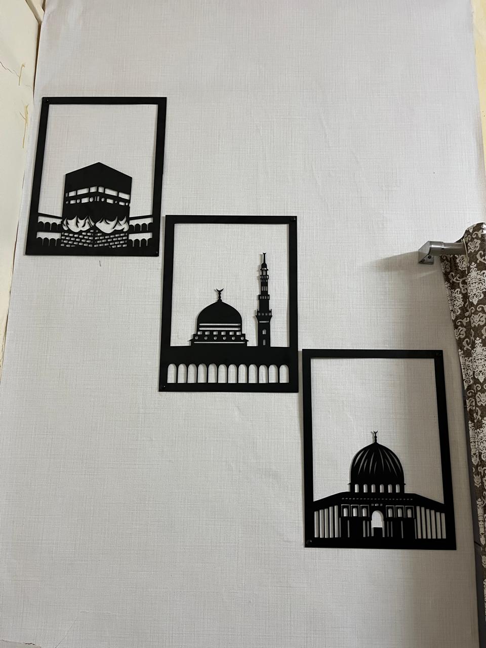 Masjid An-Nabawi Masjid Al-Haram Masjid Al-Aksa Metal Wall Decor