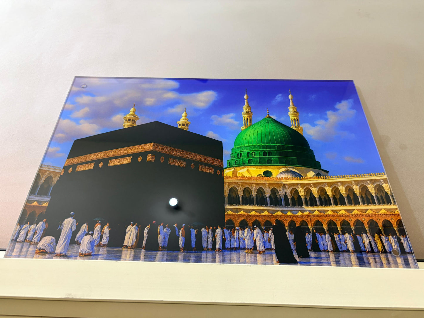 Mecca and Medina Premium Acrylic Islamic Wall Art , Islamic Painting - Buy Online | Decor By Neon