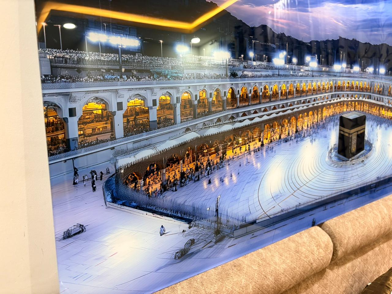 Kaaba Dawn Premium Acrylic Islamic Wall Art , Islamic Painting