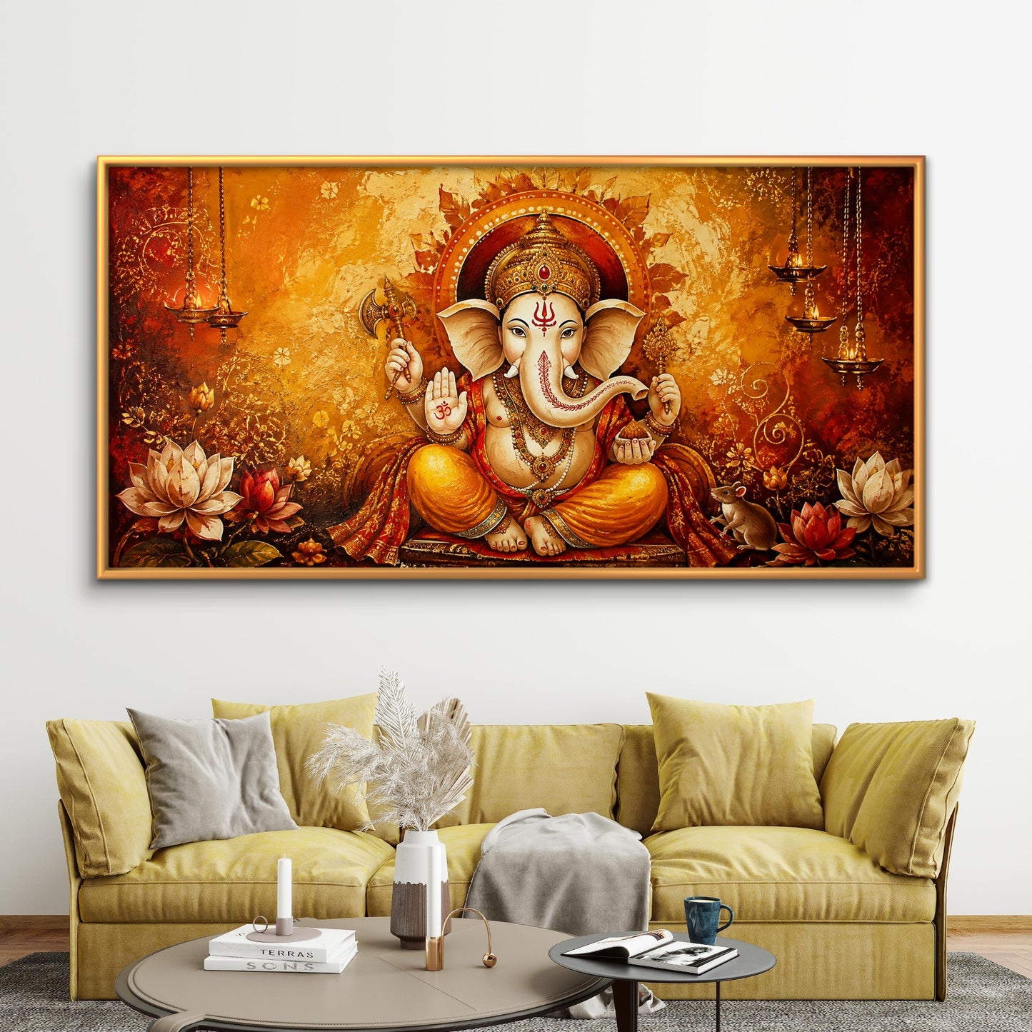 Lord Ganesha Premium Canvas Painting - Buy Online | Decor By Neon