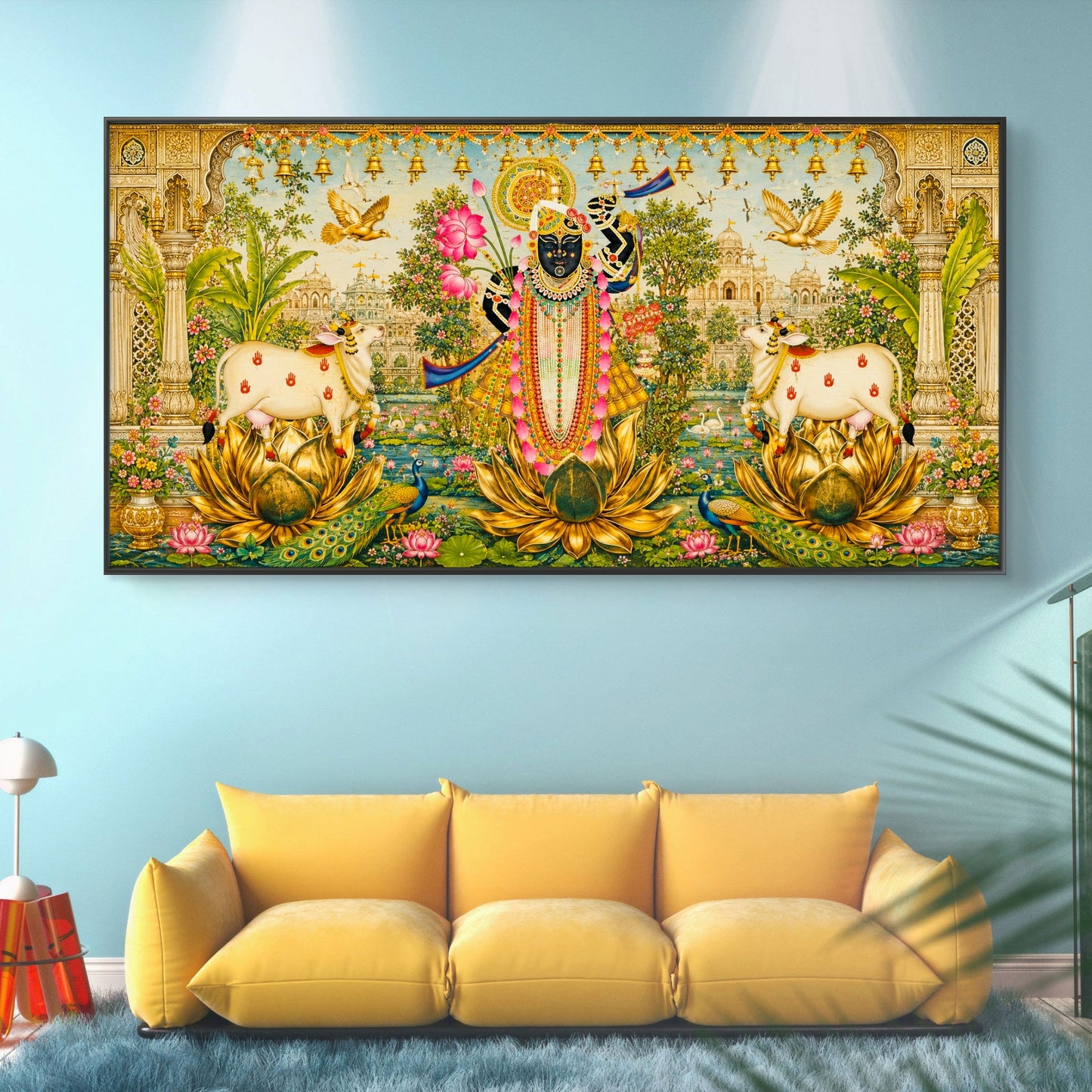 Traditional Pichwai Shrinathji Premium Canvas Painting - Buy Online | Decor By Neon