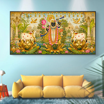 Traditional Pichwai Shrinathji Premium Canvas Painting