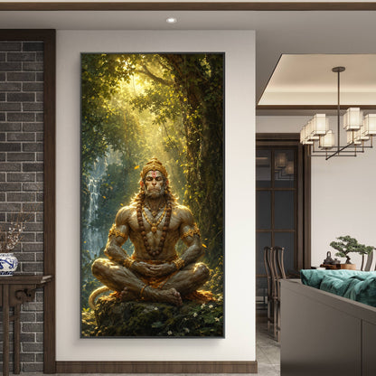 Lord Hanuman Premium Canvas Painting