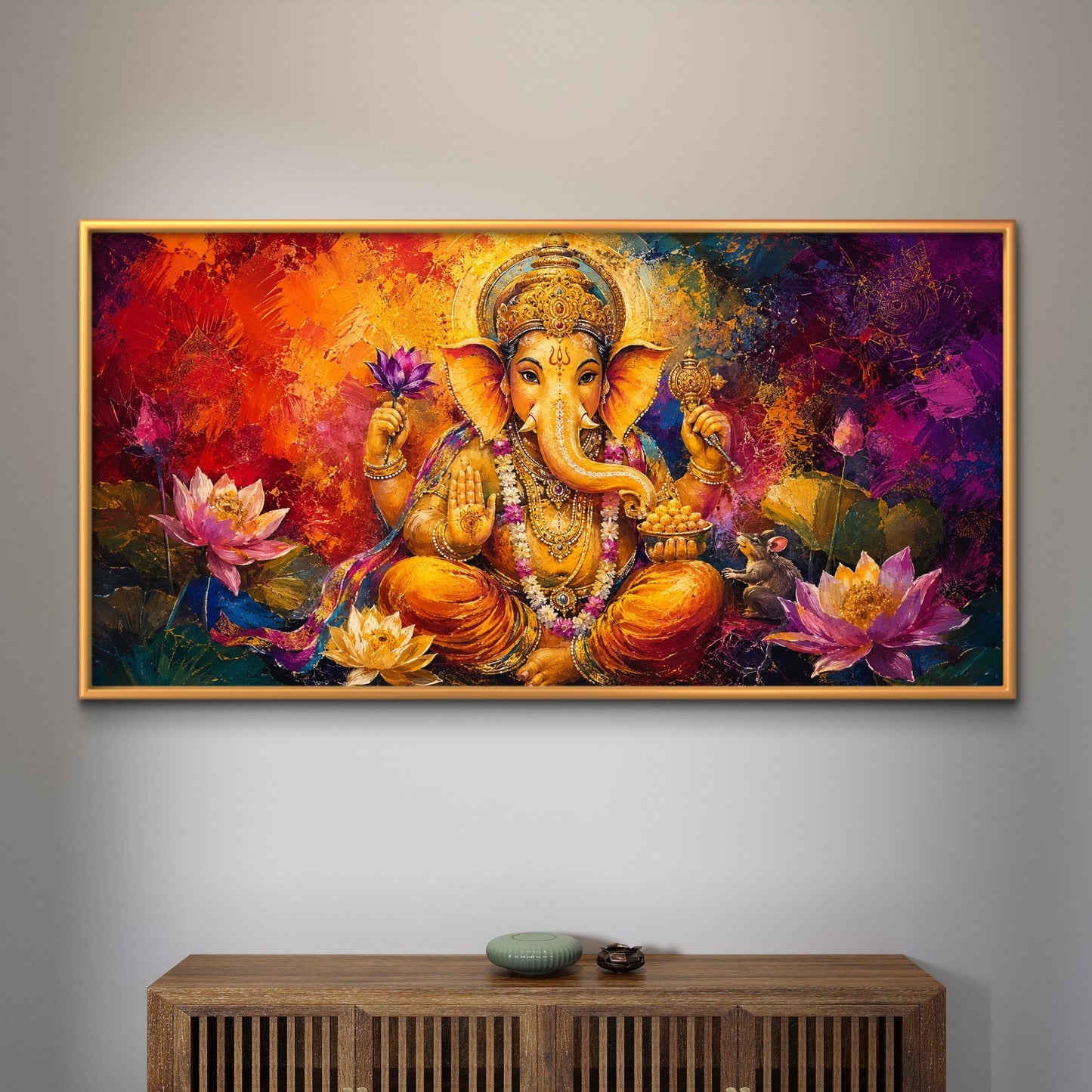 Lord Ganesha Premium Canvas Painting - Buy Online | Decor By Neon