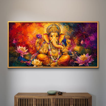 Lord Ganesha Premium Canvas Painting