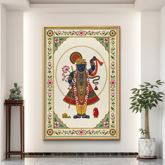 Traditional Pichwai Shrinathji Premium Canvas Painting - Premium Wall Art | Decor By Neon
