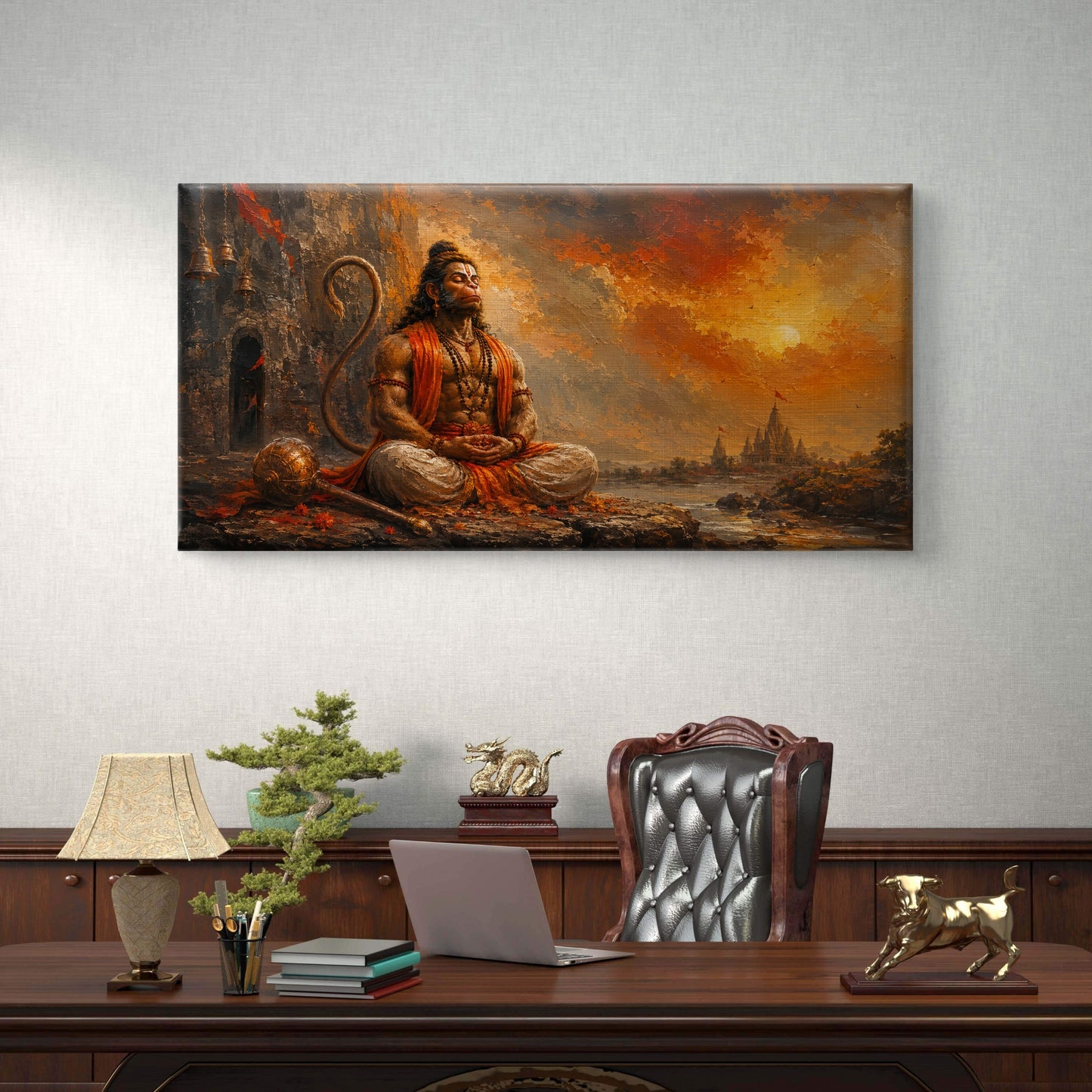 Lord Hanuman Premium Canvas Painting - Buy Online | Decor By Neon