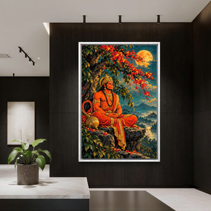 Lord Hanuman Premium Canvas Painting