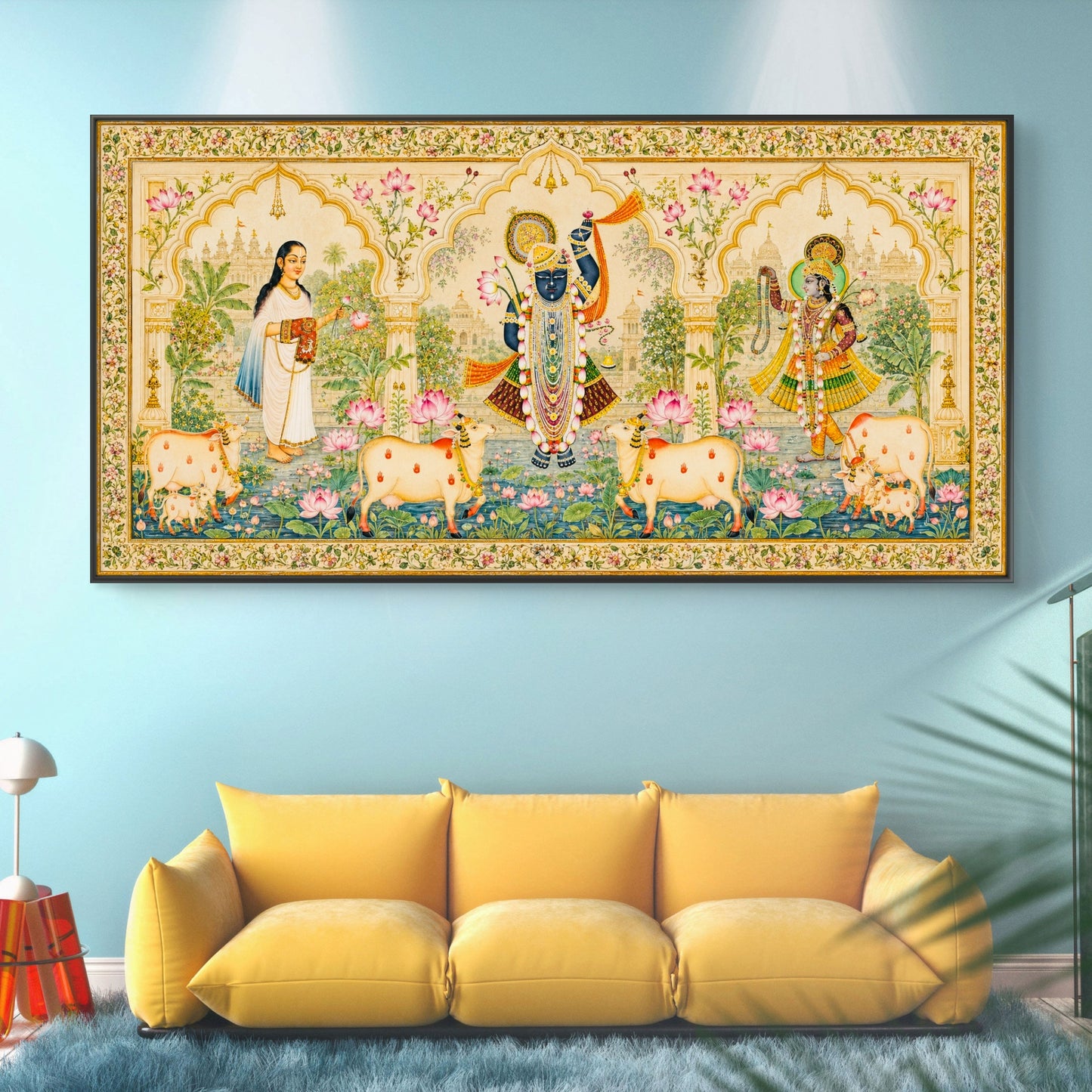 Traditional Pichwai Shrinathji Premium Canvas Painting - Buy Online | Decor By Neon