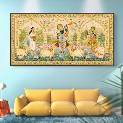 Traditional Pichwai Shrinathji Premium Canvas Painting