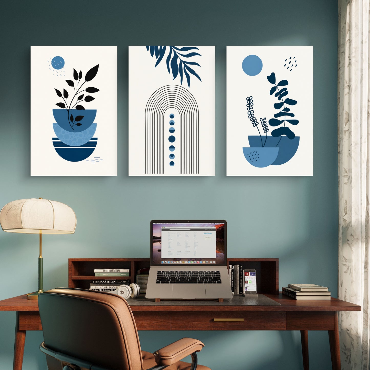 Set of 3 Abstract Art Premium Canvas Painting - Buy Online | Decor By Neon