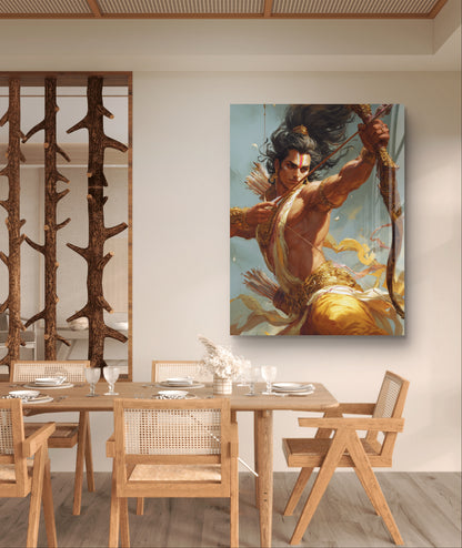 Lord Rama Premium Acrylic Wall Art for Home & Temple Decor