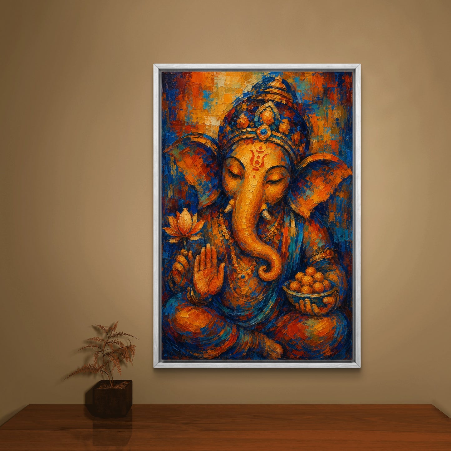 Lord Ganesha Premium Canvas Painting - Buy Online | Decor By Neon