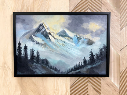 Whispers of the Himalayas Original & Exclusive Hand Painting 21 x 31 Inches  | Premium Canvas Wall Art  (Only 1 in Stock)