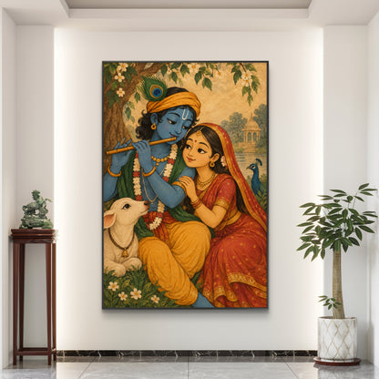 Radha Krishna Premium Canvas Painting