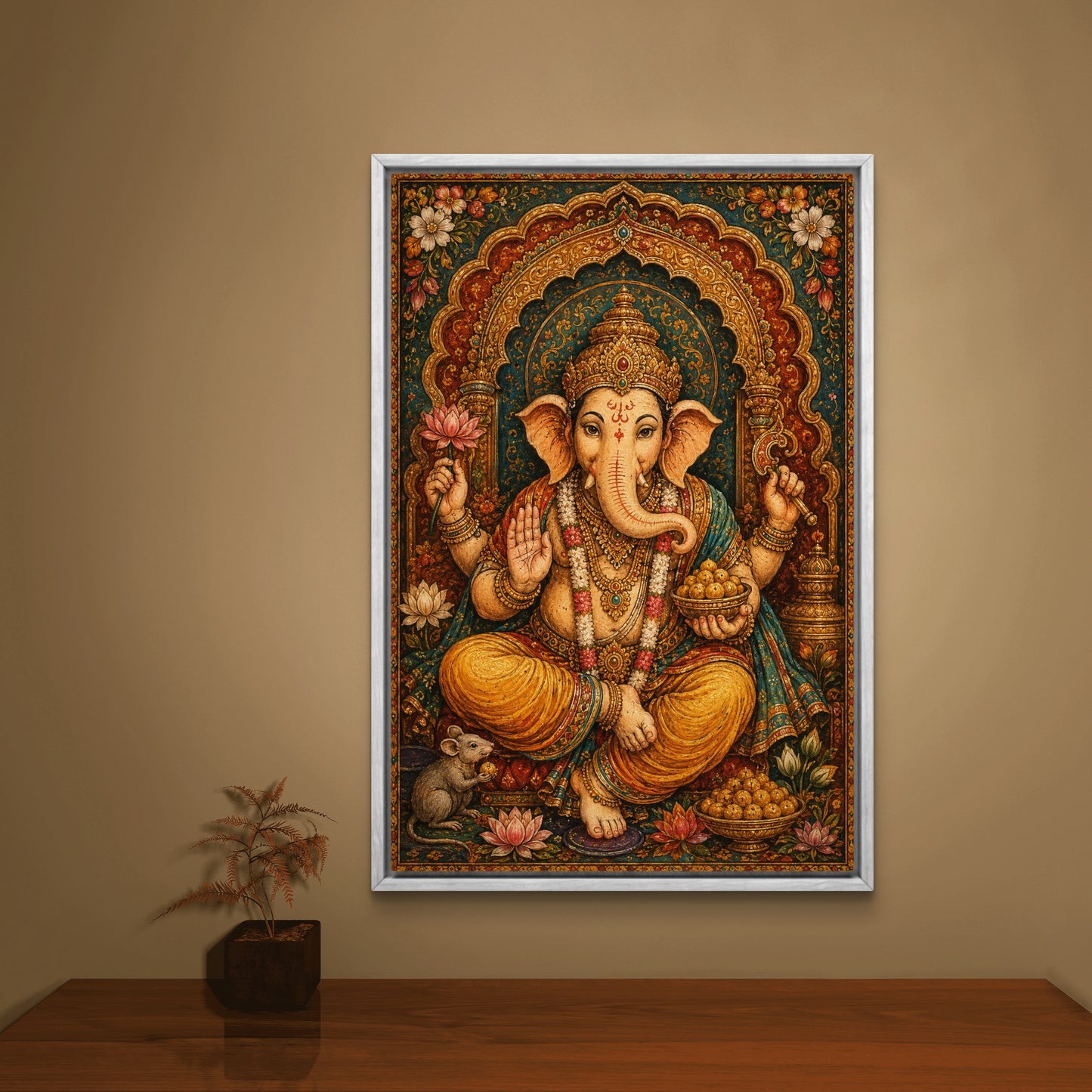 Lord Ganesha Premium Canvas Painting - Buy Online | Decor By Neon