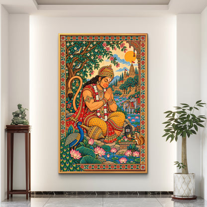 Lord Hanuman Premium Canvas Painting