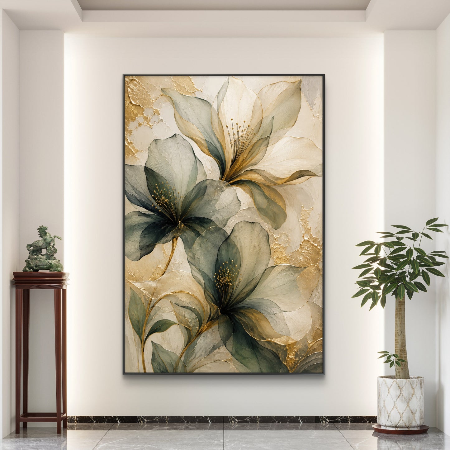 Botanical Luxury Premium Canvas Painting - Buy Online | Decor By Neon