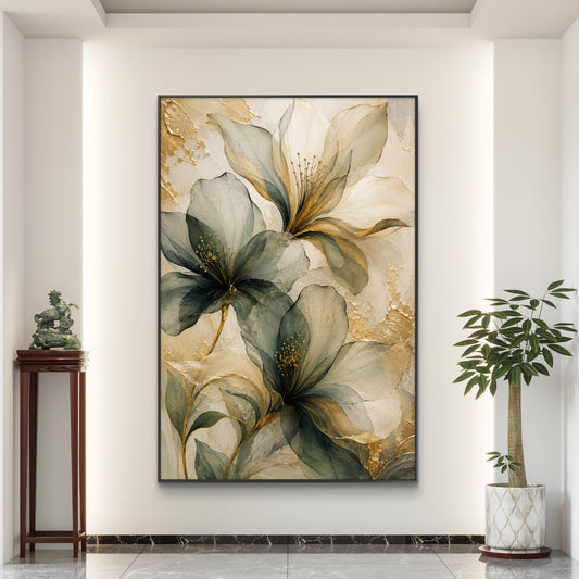 Botanical Luxury Premium Canvas Painting - Canvas Wall Art | Decor By Neon