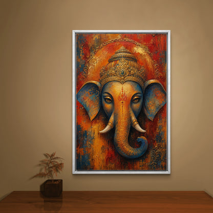 Lord Ganesha Premium Canvas Painting