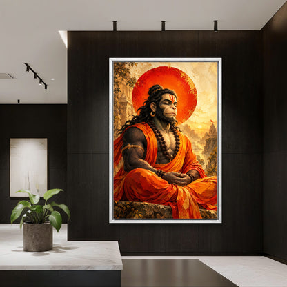 Lord Hanuman Premium Canvas Painting