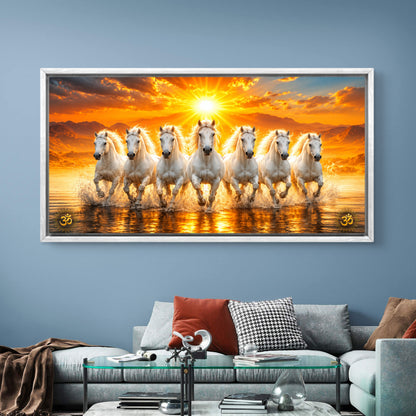 Seven Horses Premium Canvas Painting