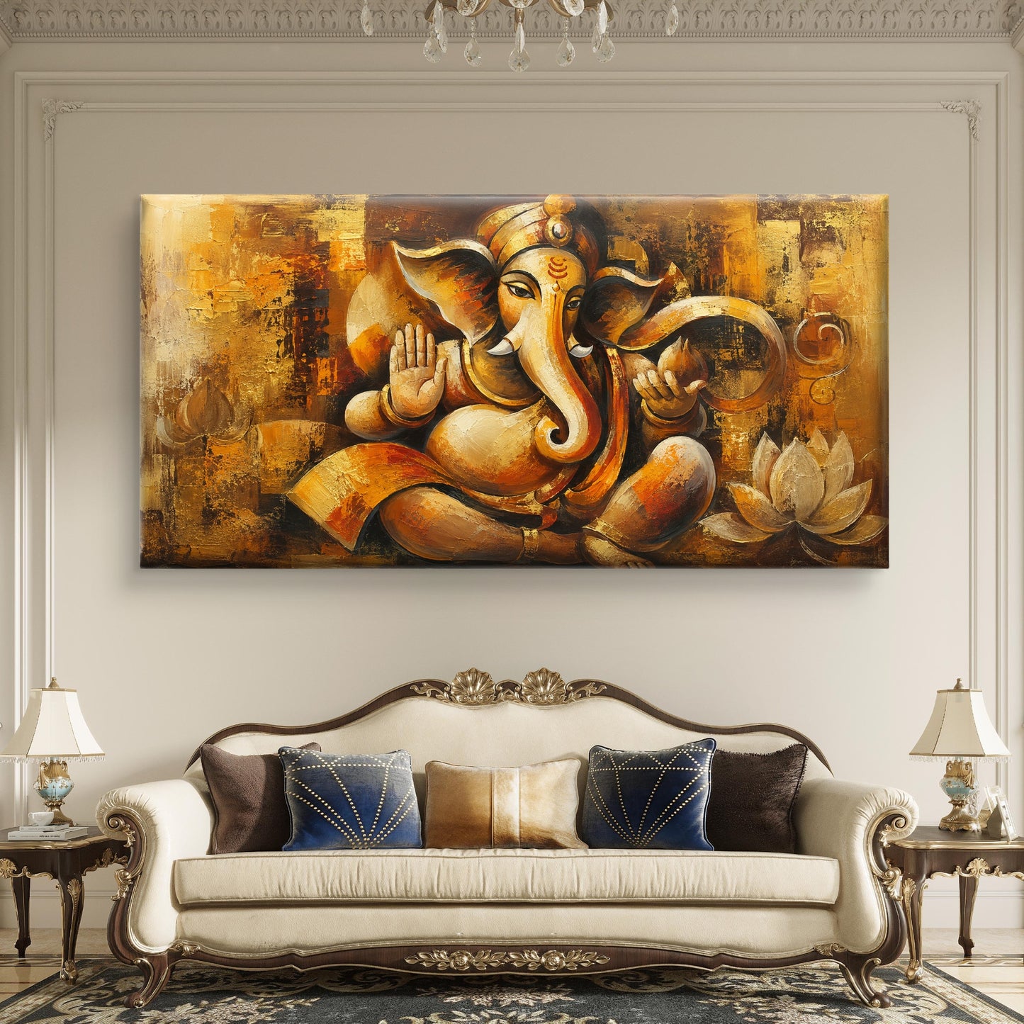 Lord Ganesha Premium Canvas Painting - Buy Online | Decor By Neon