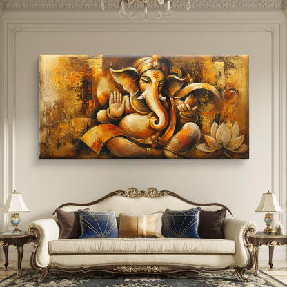 Lord Ganesha Premium Canvas Painting