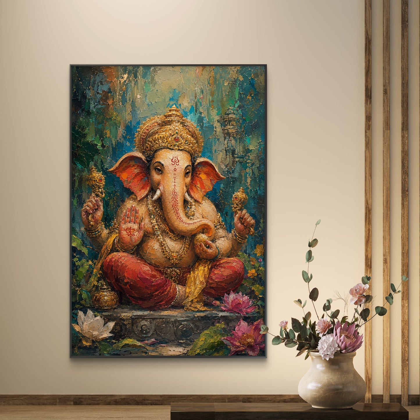 Lord Ganesha Premium Canvas Painting - Buy Online | Decor By Neon
