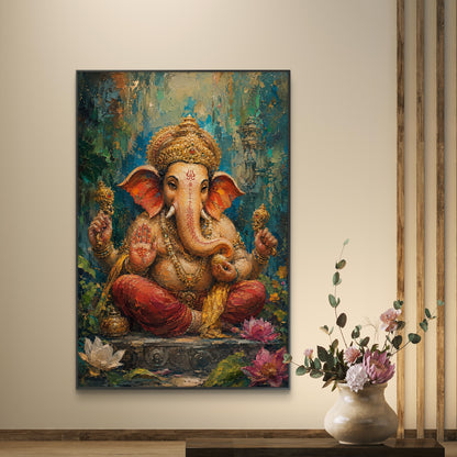 Lord Ganesha Premium Canvas Painting