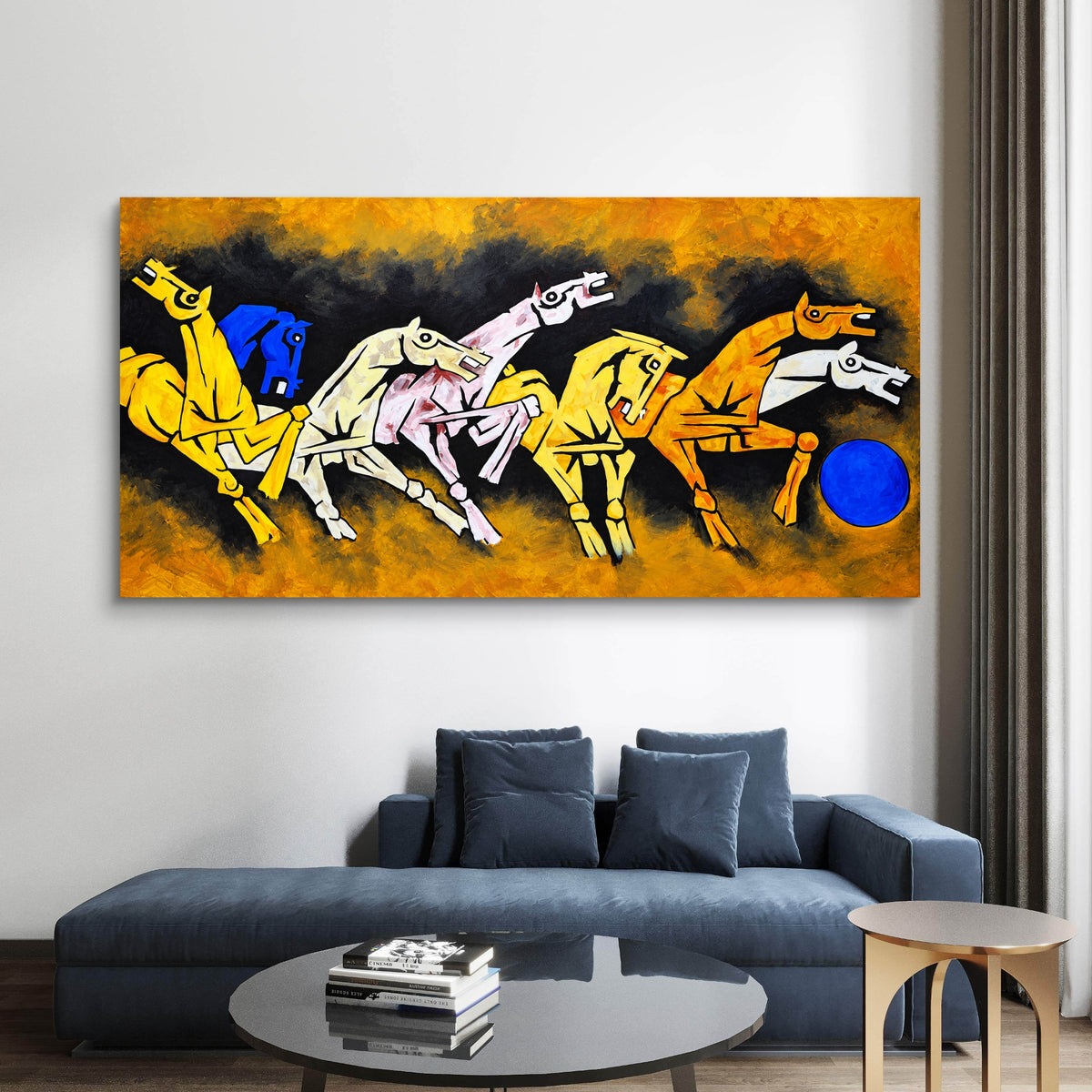 Seven Horses Premium Canvas Painting - Buy Online | Decor By Neon