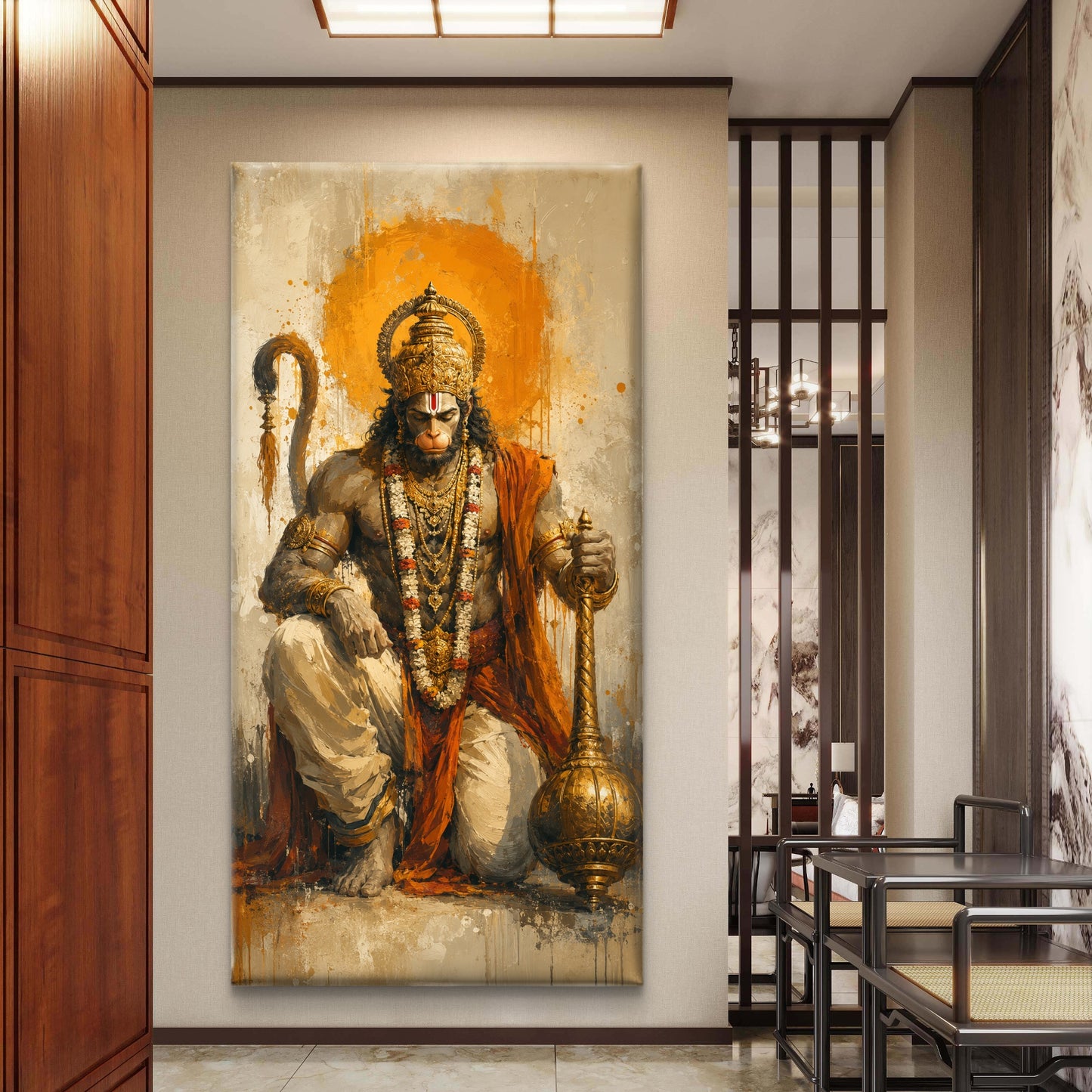 Lord Hanuman Premium Canvas Painting - Buy Online | Decor By Neon
