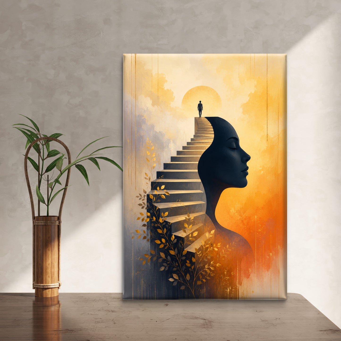 Modern Interiors Portrait Premium Canvas Painting - Buy Online | Decor By Neon