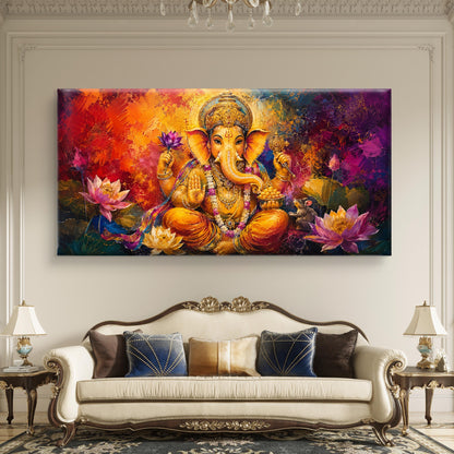 Lord Ganesha Premium Canvas Painting